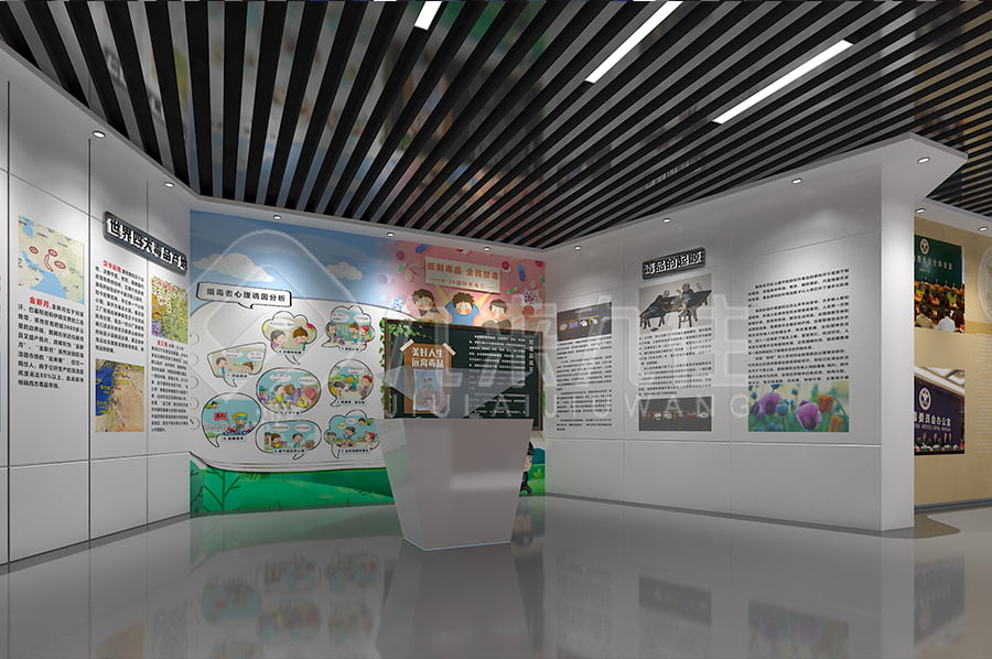 毒品預防教育基地，未成年禁毒教育展廳，禁毒展館，實施方案